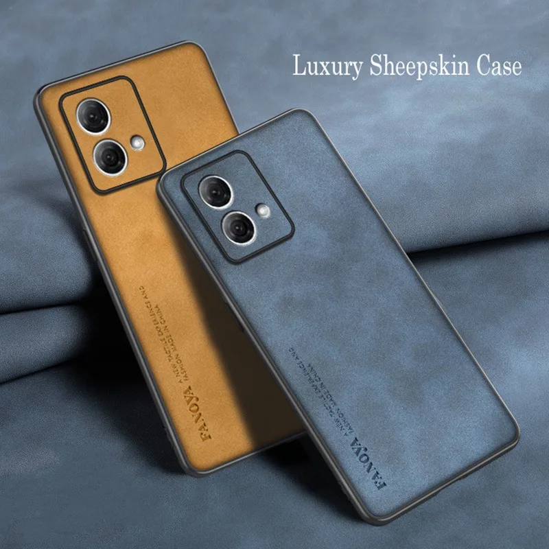 Luxury Sheepskin Leather Shockproof Silicone Phone Case Cover