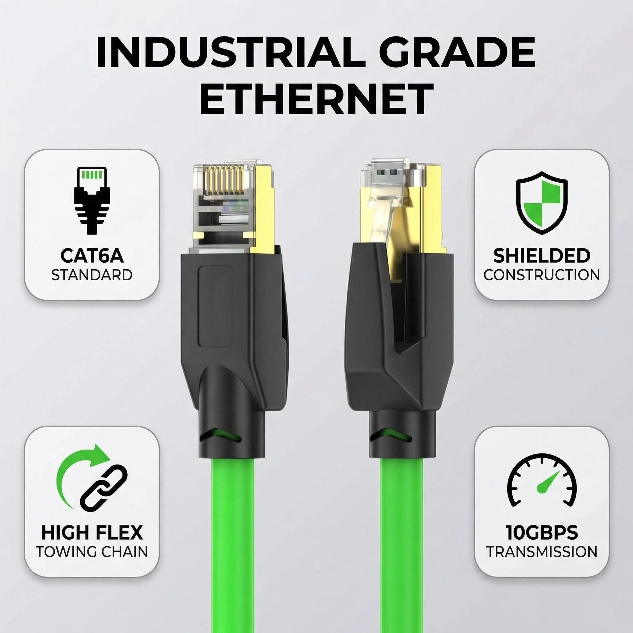 CAT6A 산업용 네트워크 케이블 서보 고유연성 프로피넷 8핀 RJ45 연장선 차폐 라우터 케이블 간섭 방지