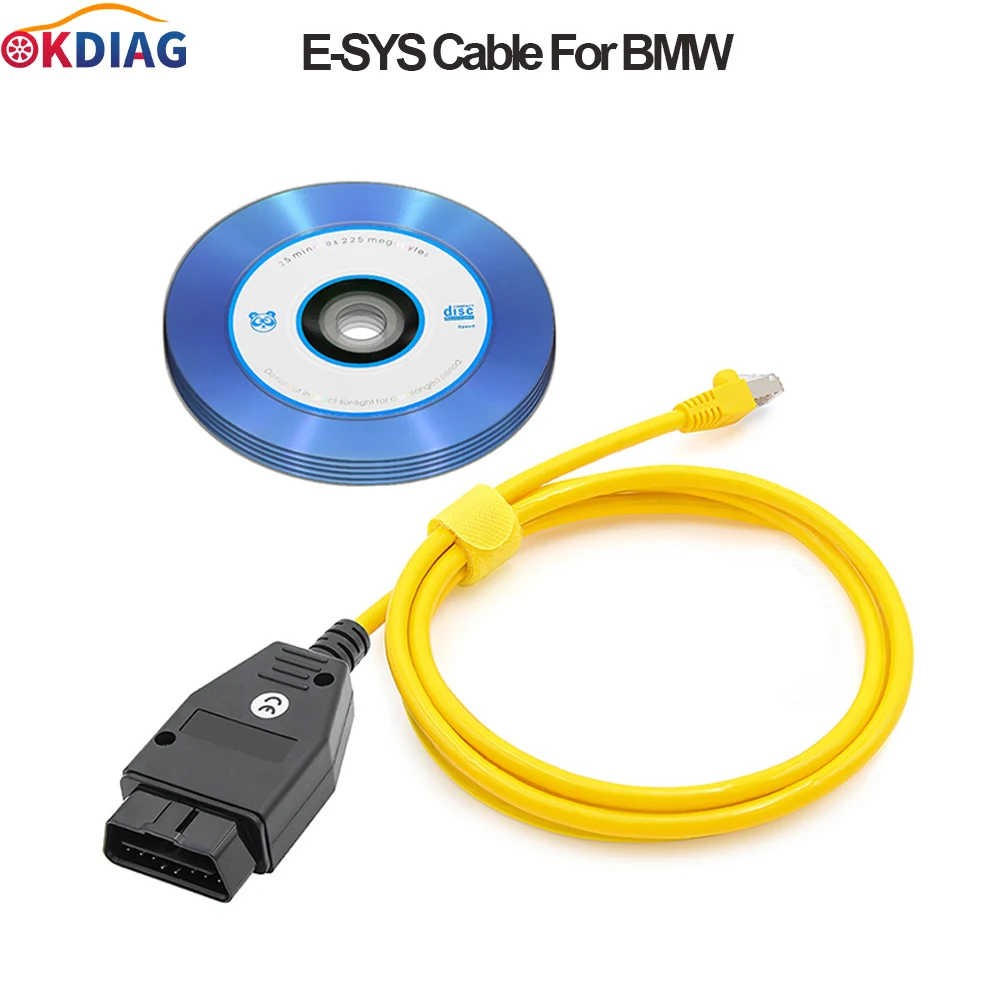 Xtremeauto Cavo ENET OBDII A RJ45 2m – Diagnostica E Codifica Per BMW Serie F E G, Compatibile ESYS, ISTA, BimmerCode