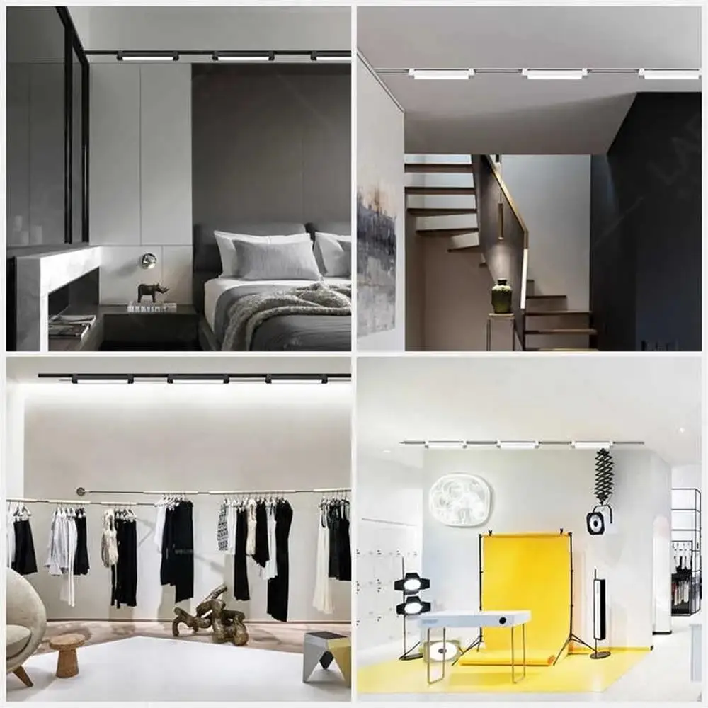Led Track Light Spot LED 10/20/30/40W Wall Lamp Floodlight COB Rails Spot Track lighting Fixture Clothing Shop Living Room Home 6