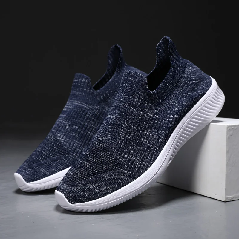 YRZL Men's Casual Shoes Fashion Breathable Flats Shoes Slip on Man Sneakers Summer 2024 Walking Vulcanized Shoes Male Footwear