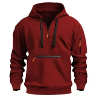 Sudadera con Capucha Hombre Cremallera Bolsillo - Cálida, Informal, Deporte, Otoño Invierno.