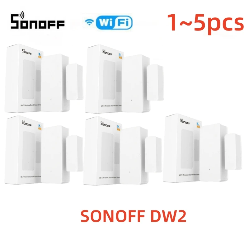 

Беспроводная сигнализация Sonoff DW2-WiFi с датчиком двери/окна, уведомление об умной сцене через приложение eWeLink, поддержка устройств Sonoff, IFTTT