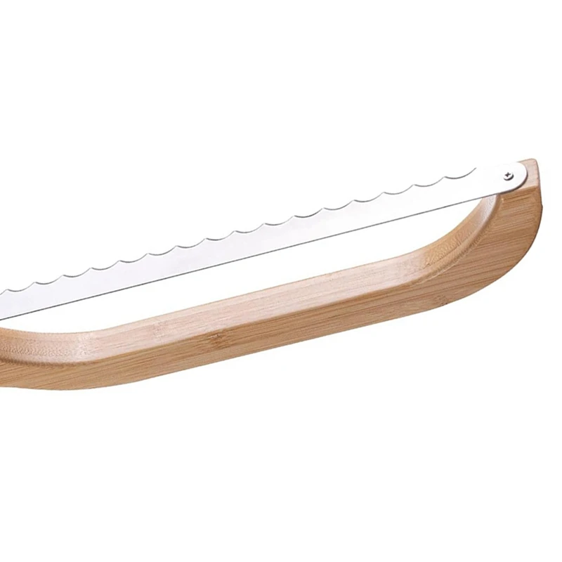 15.8Inch Wooden Bread Bow Knife With Wooden Handle Bread Slicer For  Homemade Bread Sourdough Bread Cutter