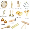 Wooden Musical Instruments for Children Montessori Educational Toy Natural Wood Music Instruments Set for Newborn Babies 3