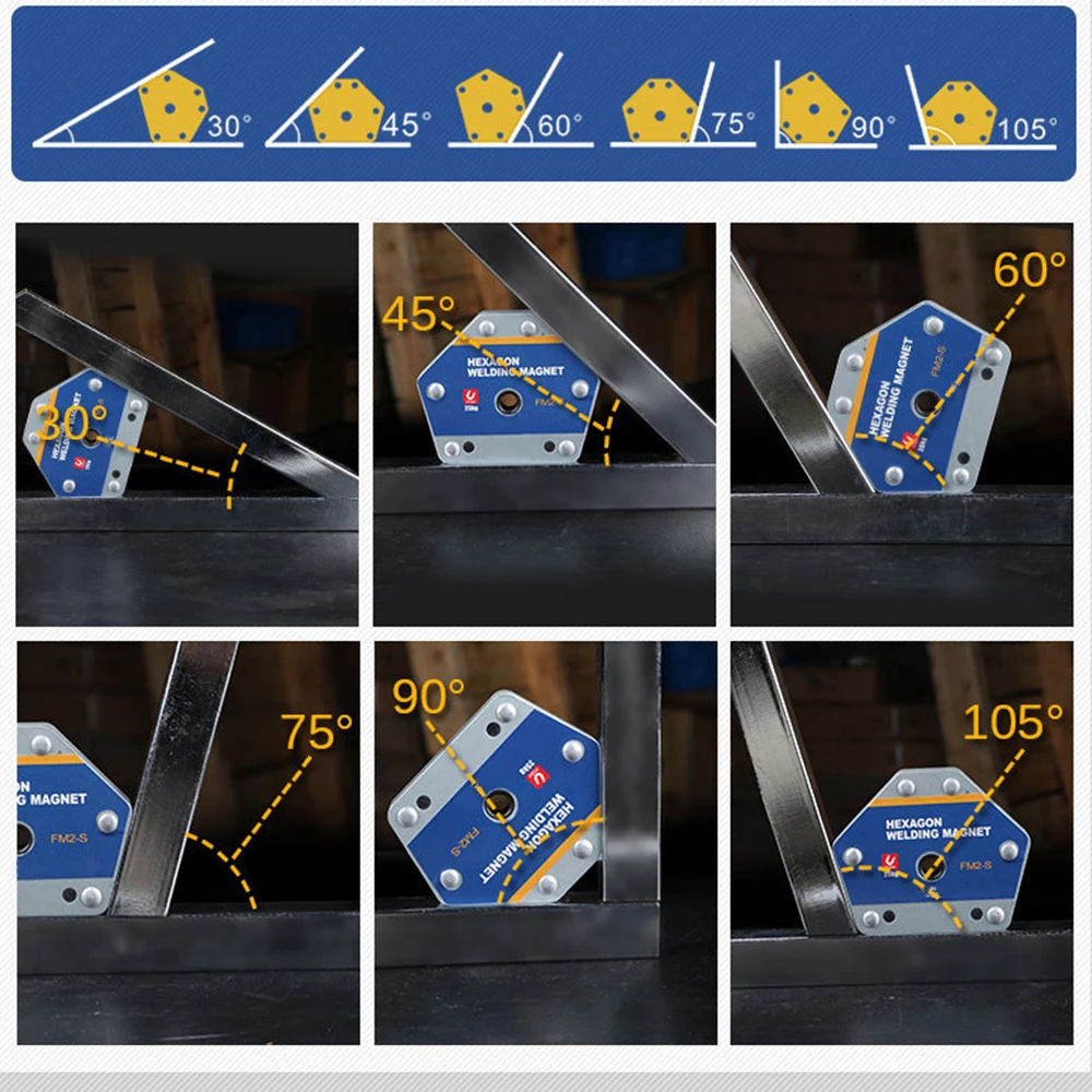Magnetic Welding Holders Angle Solder Arrow Magnet Weld Fixer Positioner Ferrite Holding Auxiliary Locator Tools 2pcs 12.5KG