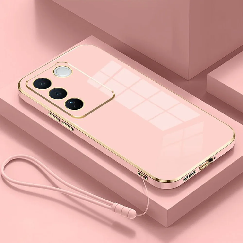 Bling Soft Shockproof Square Plating Phone Case