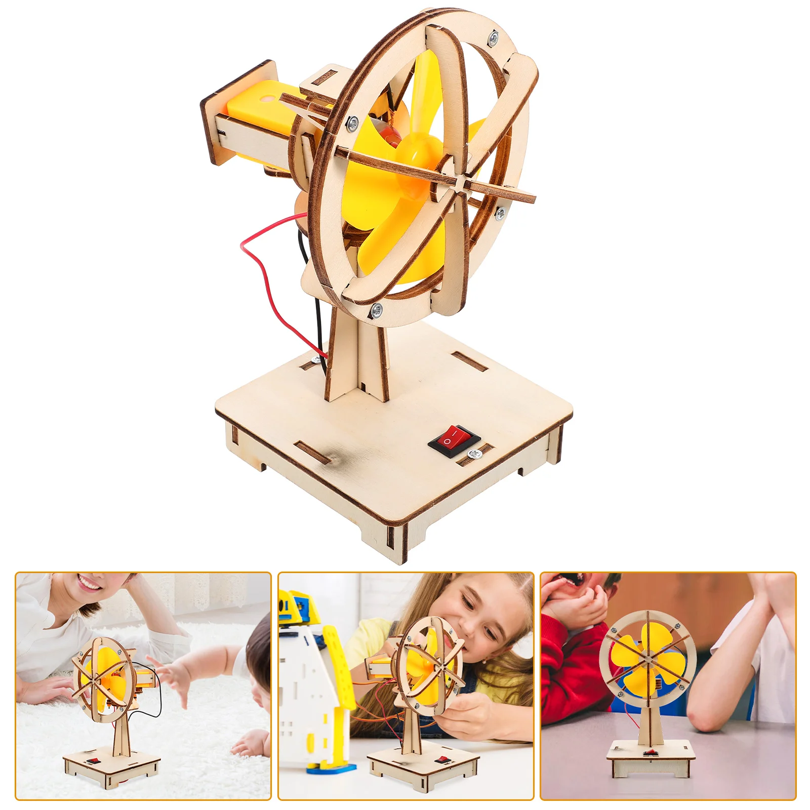 

Science Experiment Kit Fan Kids Toys Electricity Material Package Suite Model DIY Assemble Kits Pupils Manual