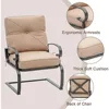 3 Piece Patio Furniture Outdoor Bistro Set Metal Action Lounge Cushioned Chairs and Bistro Round Table Set, Wrought Ir 2