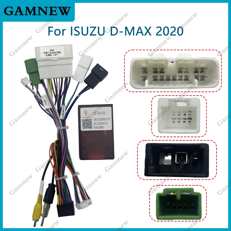 Car 16pin Wiring Harness Adapter Canbus Box Decoder Android Radio Power ...