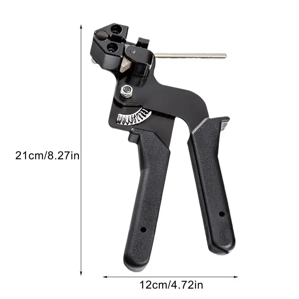 Kit Metal Tie Wrap Gun Alicate de cabo, Cortador de cinta de fixação, Zip de tensão ajustável, Aço inoxidável, Ferramentas manuais de travamento automático