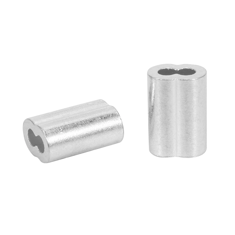 200PCS 1/16 Inch Cable Ferrule Set Aluminum Alloy Crimping Loop Sleeve For Wire Rope 4