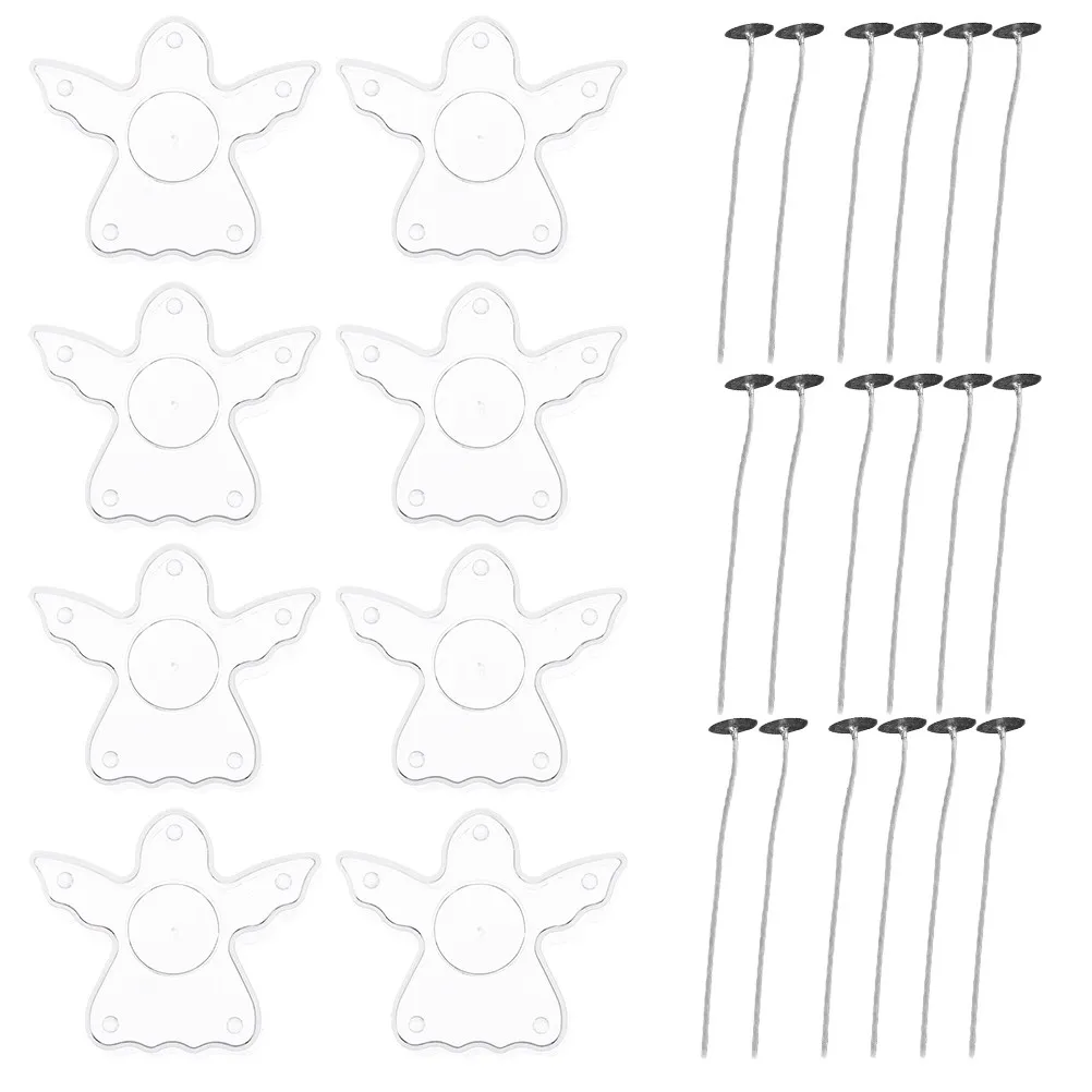 1 세트 1 세트 Diy 몰드 키트 투명 크리스마스 몰드 심지 향기로운 만들기 용..