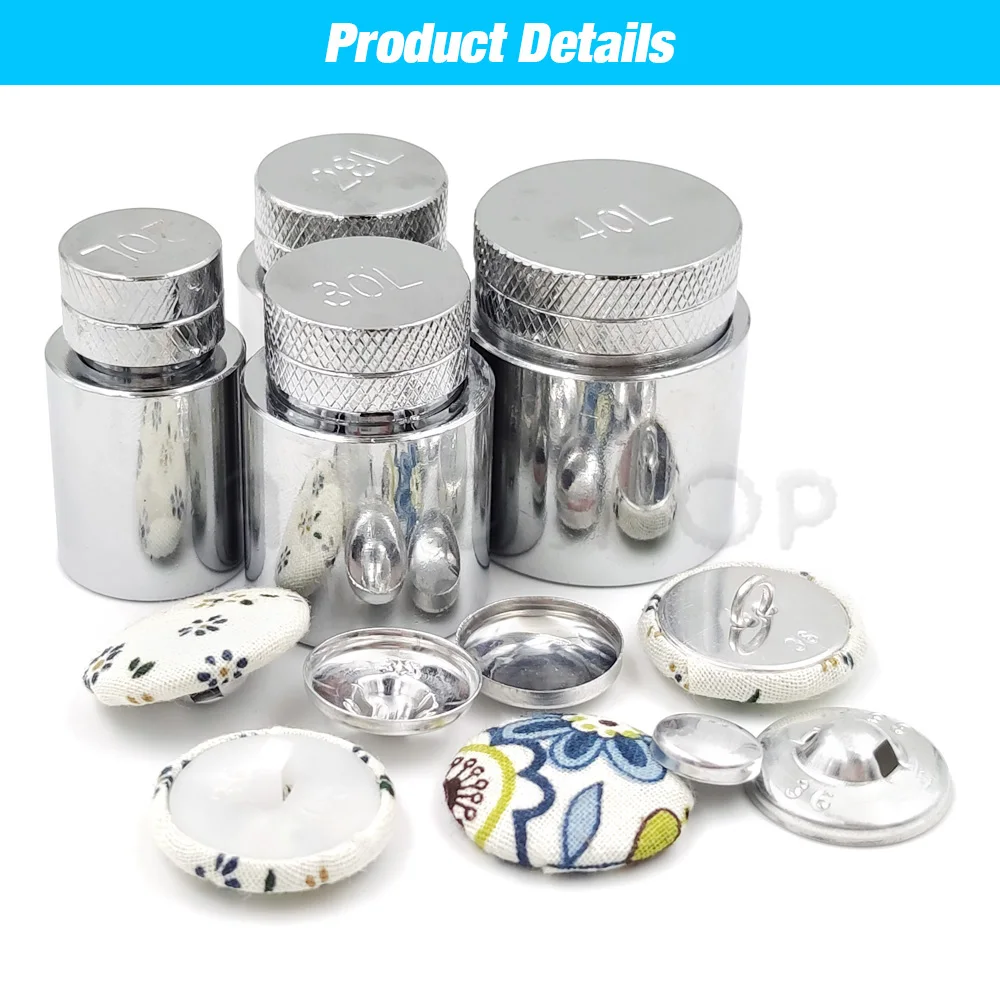 20L-60L Fabric Covered Button Mold Press Die Convenient Mould Tool Assembly For Round Bread Shape Button Fabric Accessories DIY 2
