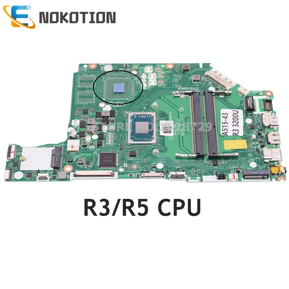 ACER ASPIRE A515-43G A515-43 Motherboard With AMD Ryzen 5 3500U LA ACER ASPIRE A515-43G A515-43 Motherboard With AMD Ryzen 5 3500U LA