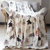 Cute Cat Flannel Blanket Sofa Blanket Bed Sheet Nap Blanket Lunch Break Air Conditioner Christmas Blanket Luxury Blanket 1