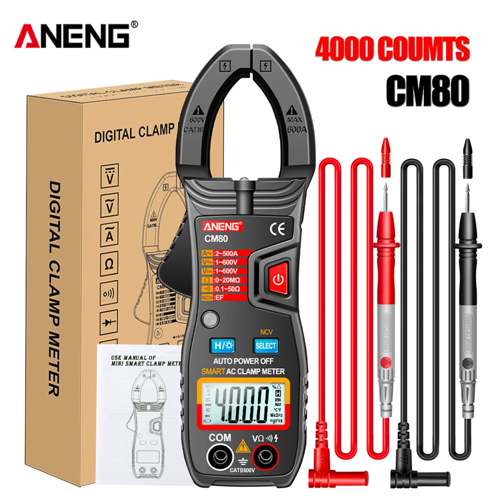 ANENGCM804000CountsSmartDigitalClampMeterDCACCurrentVoltage