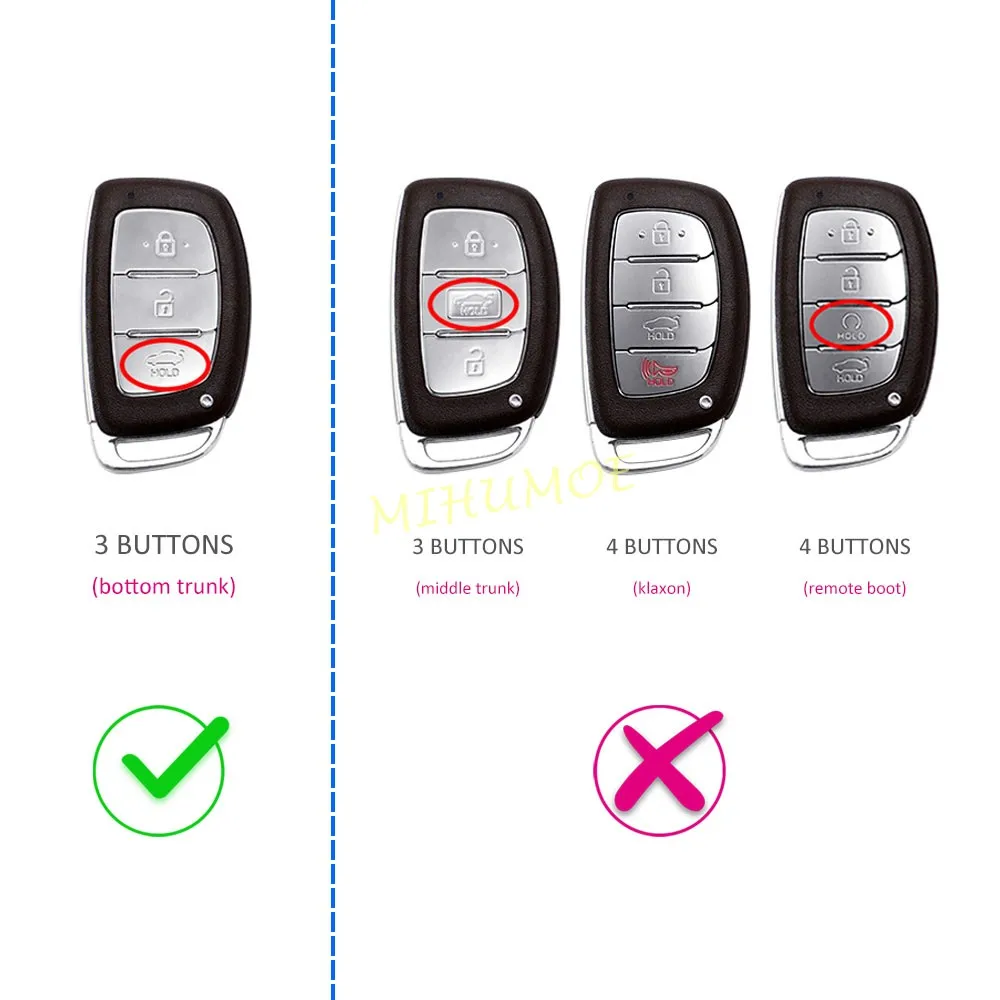 Silicone 3-Button Car Key Fob Cover & Chain