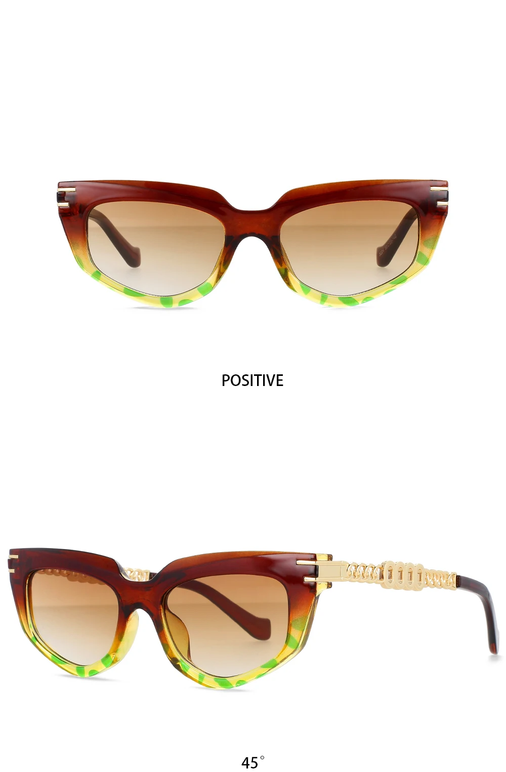 55577 metall Hohl Kette Presbyopie Brille Frauen Katze Augen Retro Luxus Brille Rahmen Marke Designer Computer Literatur Gläser – Detail 8