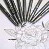 1pc Pigment Liner Pigma Micron Ink Marker Pen 0.05 0.1 0.2 0.3 0.4 0.5 0.6 Different Tip Black Fineliner Sketching Pens 6