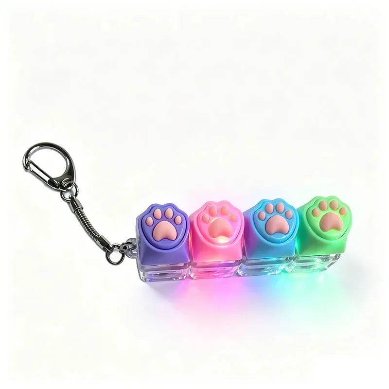 Illuminated Keyboard Keychain - Stress Relief Fidget Toy and Portable Office Decor Gift