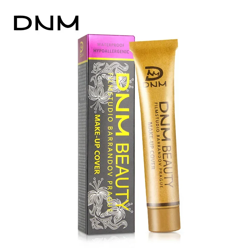 DNM Small Gold Tube Concealer Foundation Balm Covers Acne Scars Freckle Scars Tattoo Redness Dark Circles Freckle Powder Makeup liquid foundation stick foundation waterproof foundation makeup cosmetics makeup cream