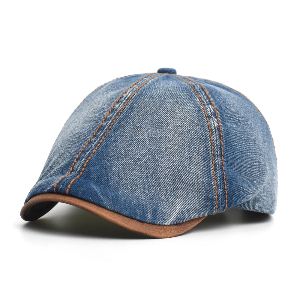 Casual Hat casual hat beret hat newsboy cap newsboy hat woolen beret Denim Beret Hat Washed Vintage Peaked Cap Adjustable Cotton Newsboy Cap Casual Hats Flat