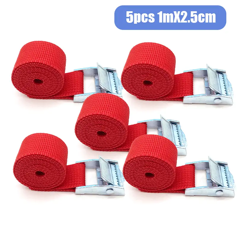 5/10 pcs 1M Buckle Tie-Down Belt Cargo Straps For Car Motorcycle Bike With Metal Buckle Tow Rope Strong Ratchet Belt for Luggage - Image 12