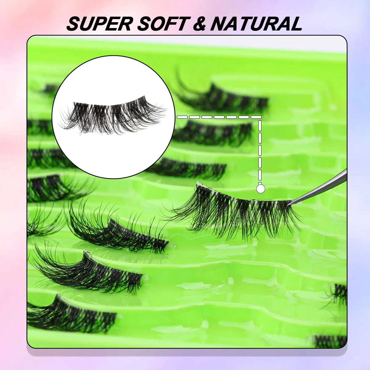 Natural Black 3D Mink False Eyelashes Makeup Extension