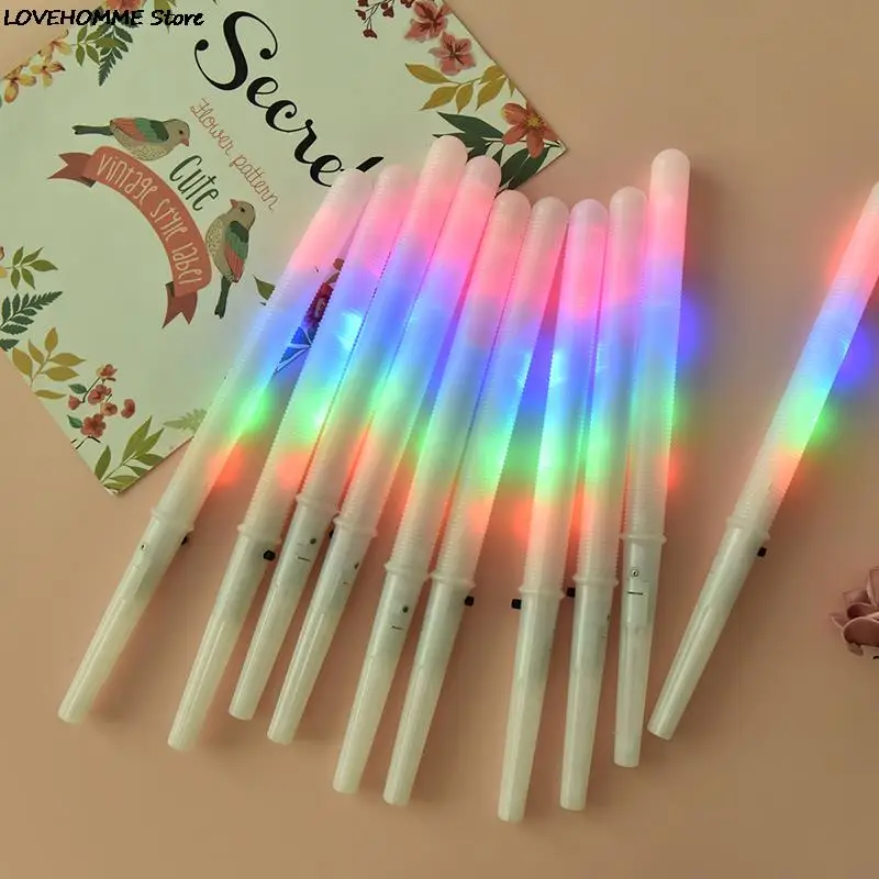 LED Light Up Cotton Candy Cones Colorful Glowing Marshmallow Sticks Impermeable