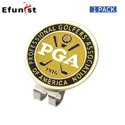 Golf Cap Clip with Magnetic Ball Marker - Stylish and Removable Metal Design (Cross club Clip)
