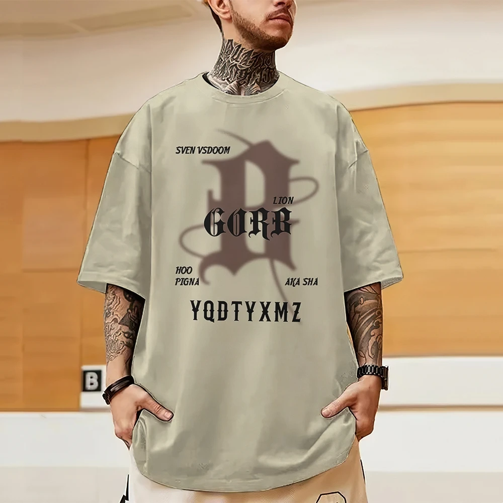 

Trendy Men's T-Shirt 3d Letter Print T-Shirt For Men Simple Casual Tees Harajuku Oversized Half Sleeve T Shirt Tops Men Clothes