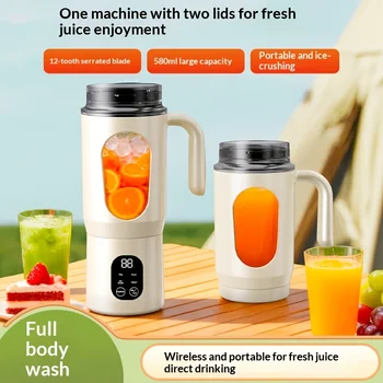 New Portable Juice Maker Blender for Shakes Smoothie 580ML Durable Juicer Steel Blades 2 in 1 Blender Bottle Smoothie Extractor 1