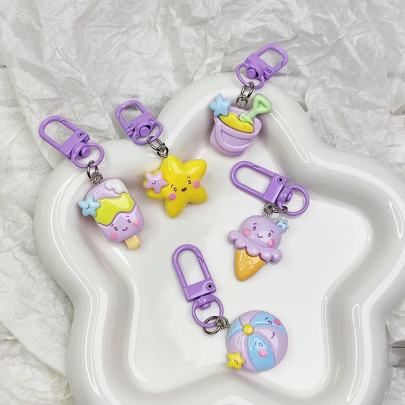 

Cartoon Starfish Octopus Keychain Car Backpack Pendant Decorations Accessries Gift