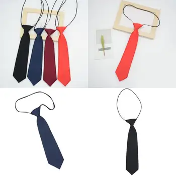 652F Elegant Short Length Tie for Women and Kids Perfect for Graduation Party Business and Daily Wear School Play Dressingup