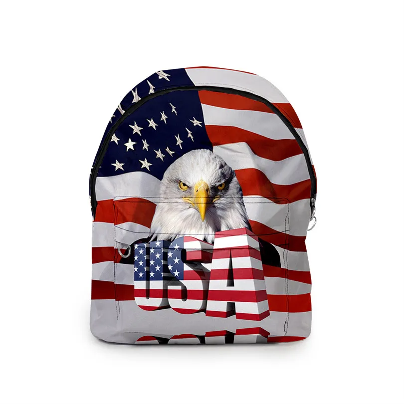 

USA Flag School Backpack for 3-12 Years Boys Children School Bags Kids Kindergarten Backpack American Independence Day Book Bag