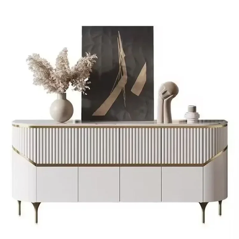 Luxury Kitchen Sideboard High Quality Rock Plate Countertop Design Italian Style et Furniture Living Room Display Cabinet