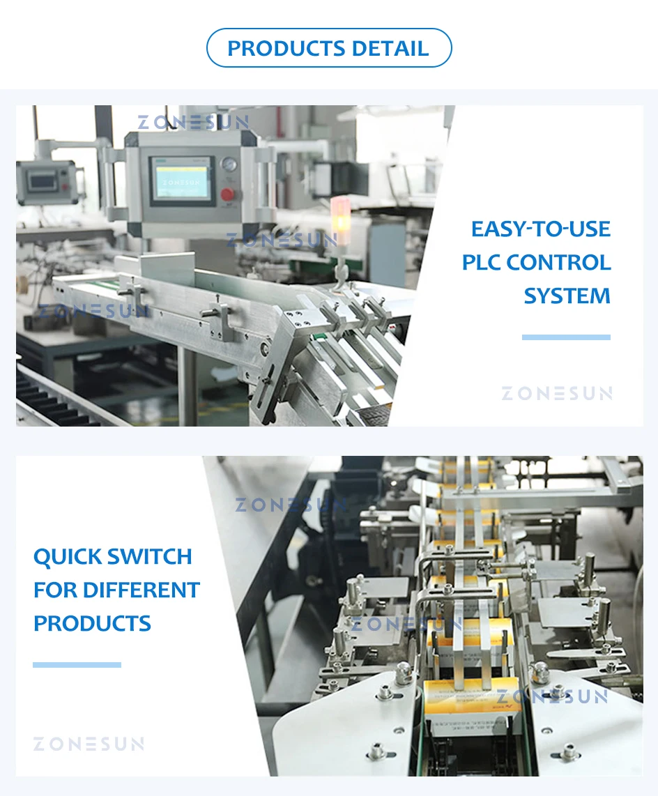 ZONESUN ZS-BP130D Horizontal Automatic Carton Sealing Packaging Machine