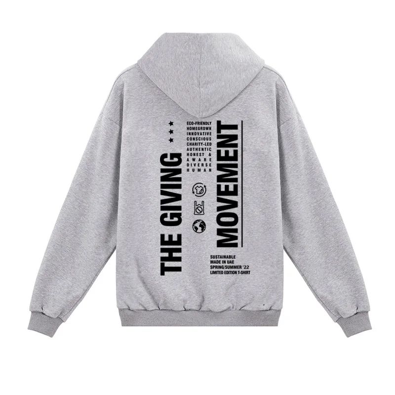 

THEGIVENGMOVENT Loose and Comfortable Long Sleeved Hoodie Fashion Casual Hooded Sweatshirt for Men and Women