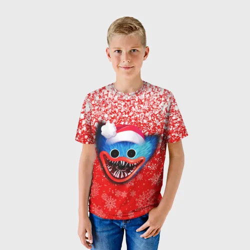 Camiseta infantil 3d poppy playtime hagi waggi ano novo floco de neve -  AliExpress