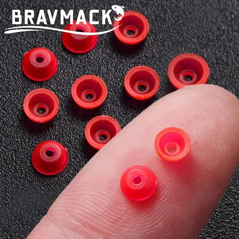 BRAVMACK-Luminous Half Round Stopper Beads for Sea Fishing Floating Tackle Accessories 100PCs