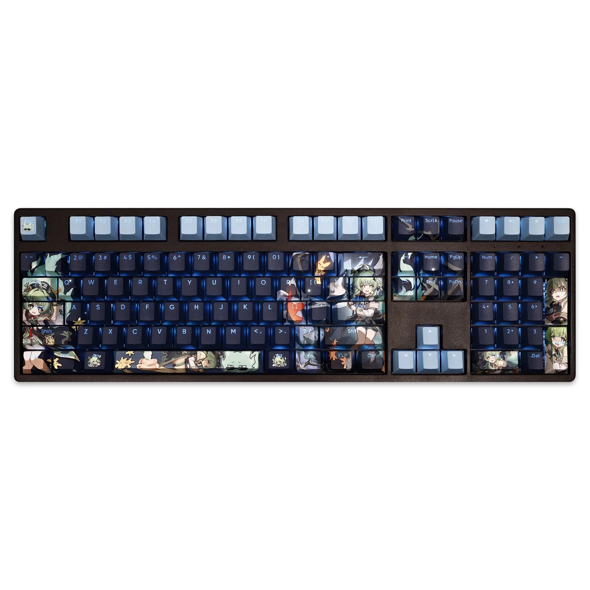 Tintura Pbt-subbed Jogo Anime Keycaps Grupo Huohuo Keycap Honkai Estrela Trilho Keycap Anime 61 87 104 108 - Imagem 6