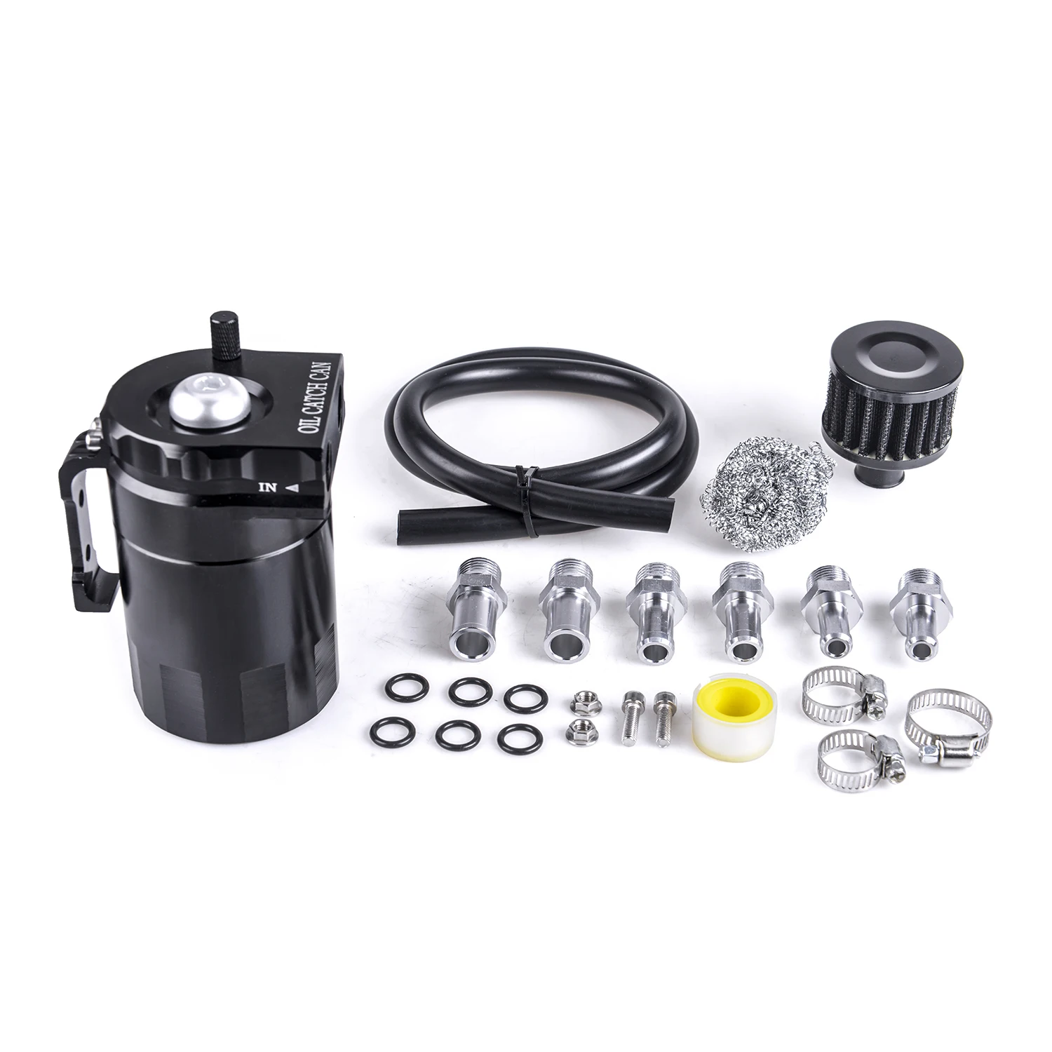 Universal 4-Color Baffled Aluminum Oil Catch Can Reservoir Tank Oil Tank With Breather Filter OCT-1139