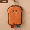 Cheese coral velvet hand wipes Cute soft absorbent towel Kitchen bathroom Bread Toast slices cookie doughnut hand wipes 6