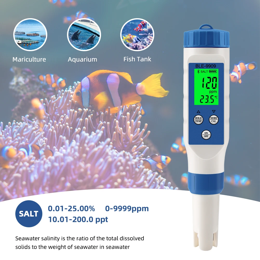 7-in-1/5-in-1 Bluetooth PH Meter Smart PH EC TDS ORP SALT S.G TEMP Water Quality