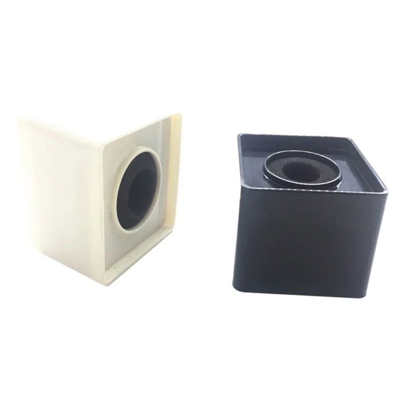 

Microphone Logos Station Square Shaped KTV Mic Station Cube Box ABS Props Microphones Stand P9JB