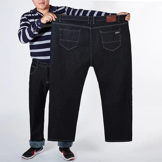 Warmer Jeans For Men Baggy Pants Wide Leg Trousers For Men Winter Jeans  Fleece-Lined Pants Casual Thicken Trousers Loose Fit - AliExpress
