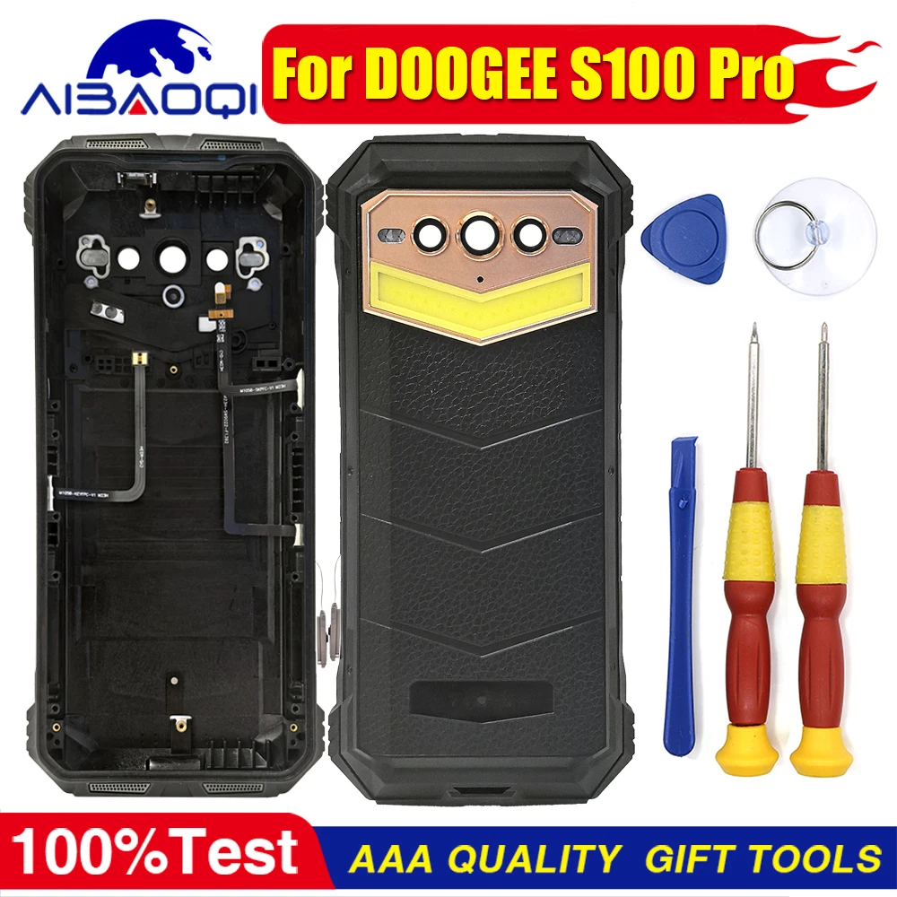 XUNQIYI DOOGEE S100 S100 Pro 전화 뒷면 커버 완벽한 교체 부품 용 100% 새 보호 배터리 케이스