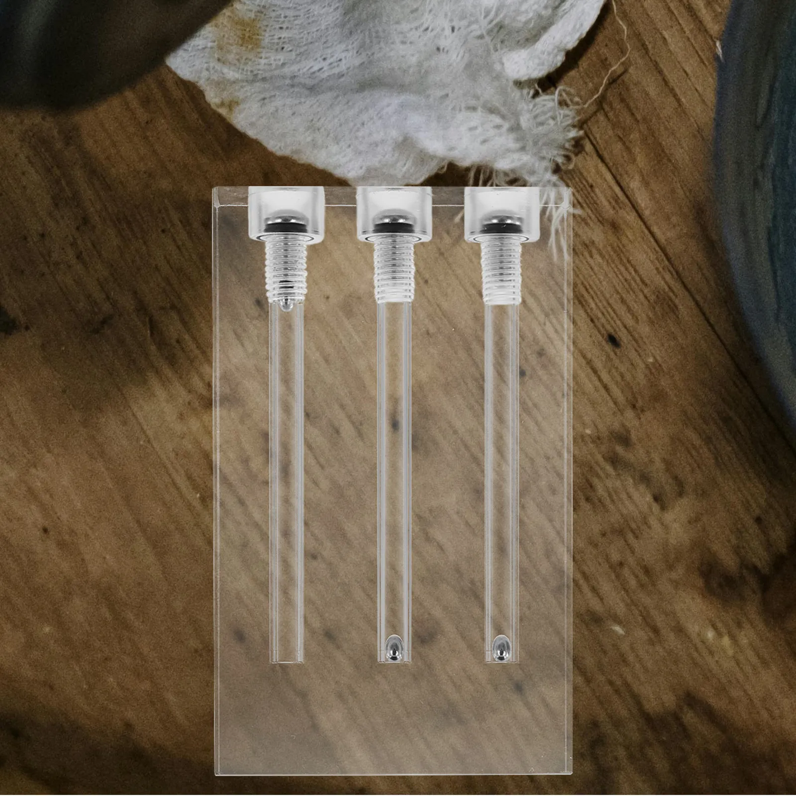 1 세트 엔진 오일 품질 테스터 3 홀 아크릴 비교기 자동차 변속기 오일 점도 테스트 자동차 진단 도구