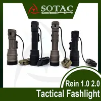 SOTAC-Tactical Cloud Defensive Flashlight, High Lumen1300 Weapon, Scout Light, Dual Function Switches, REIN 2.0, REIN 1.0 1